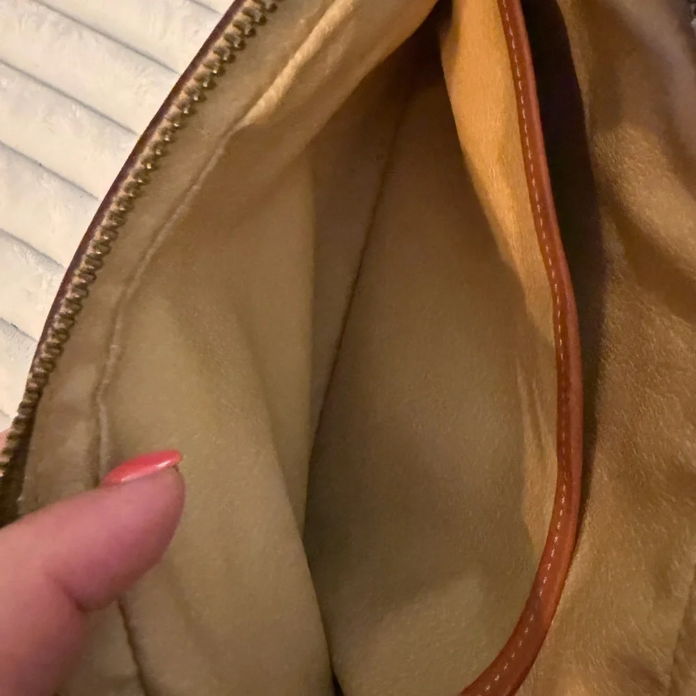 VINTAGE 1997 Celine Macadam Canvas and Leather Clutch/Wristlet